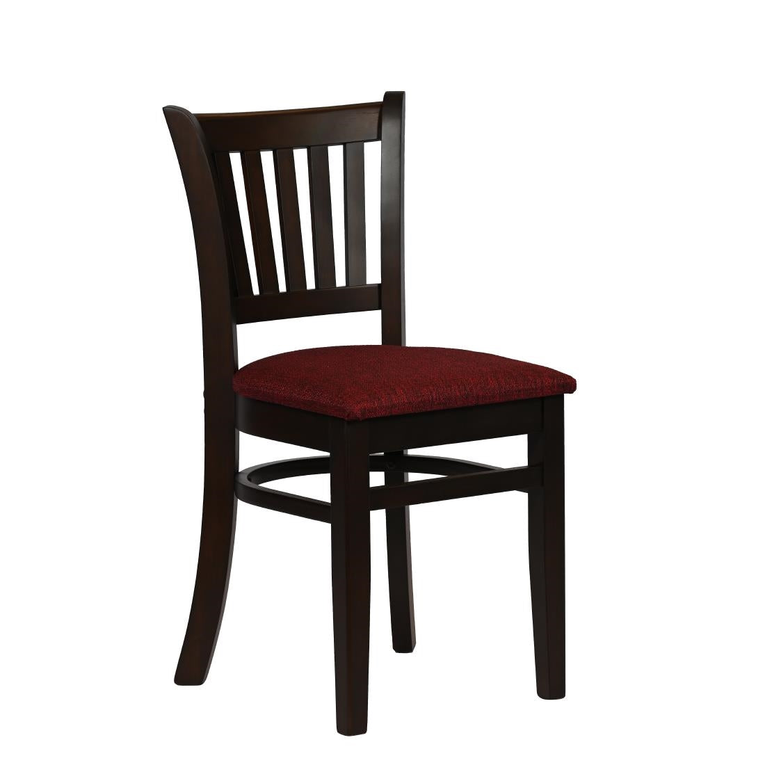 Turin Dining Table with 4 Manhattan Chairs in Dark Walnut with Shetland Scarlett