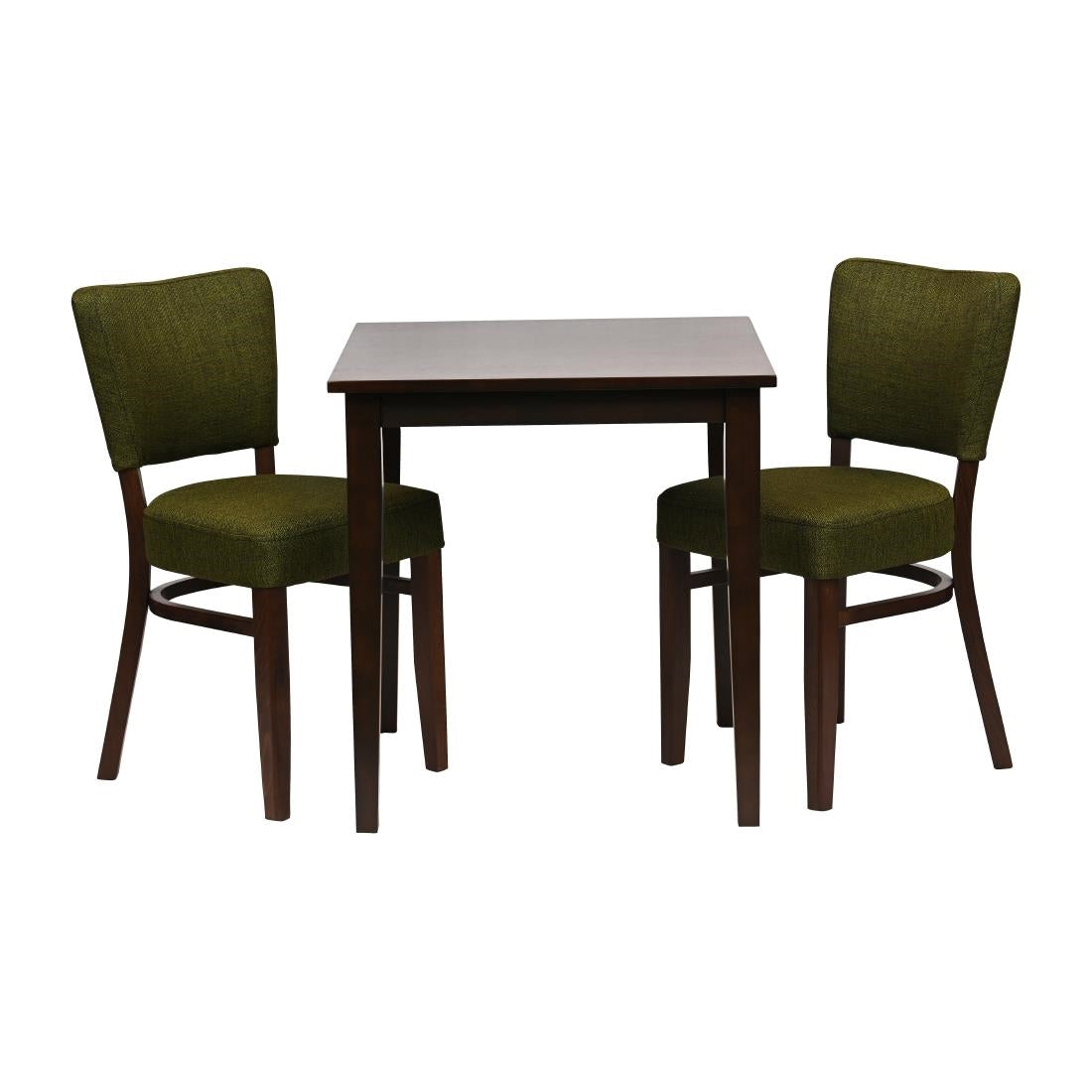 Pimlico Dining Table with 2 Oregon Chairs Set in Dark Walnut & Shetland Forest