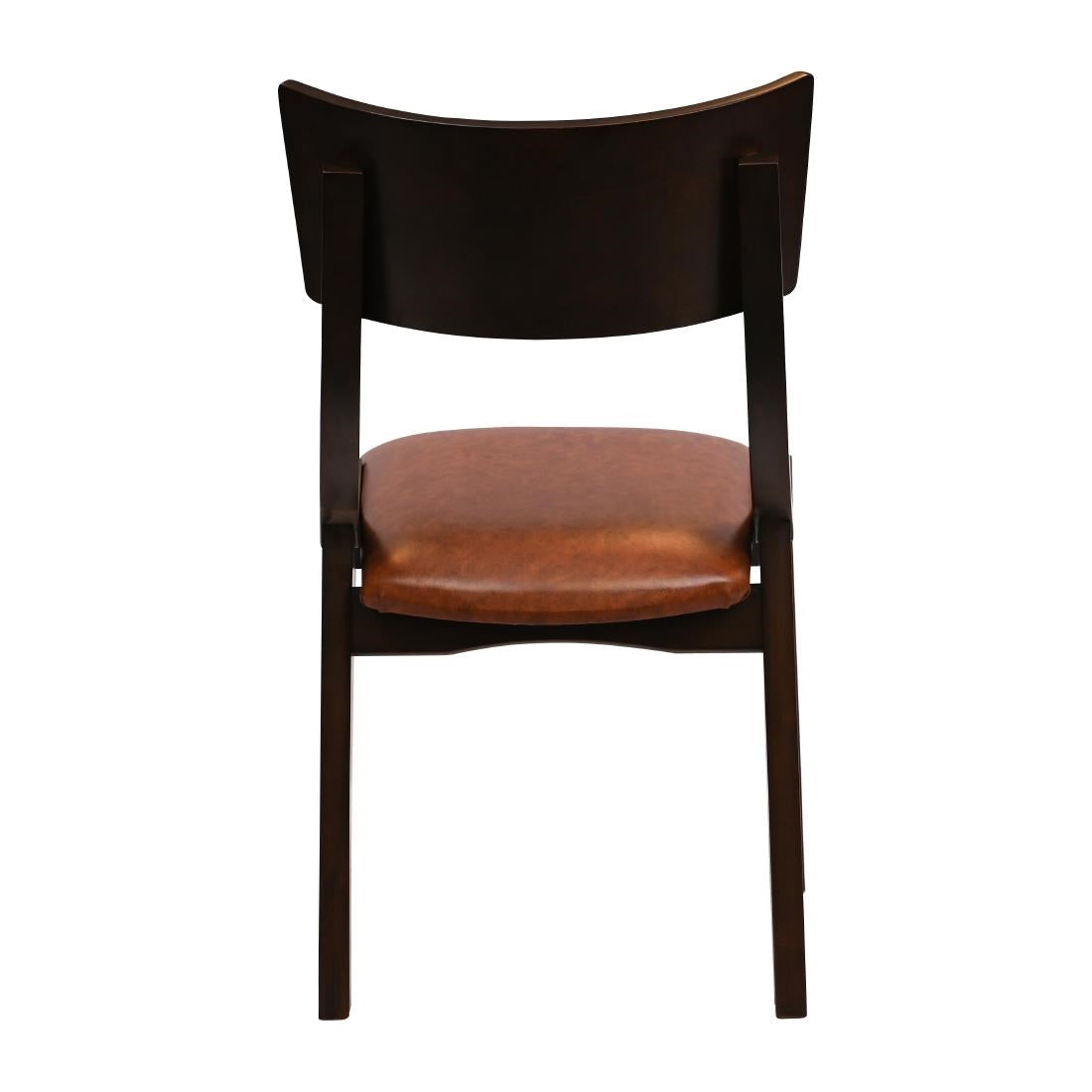Chelsea Dining Chairs in Dark Walnut with Bison Tan Seats (6 Pack)