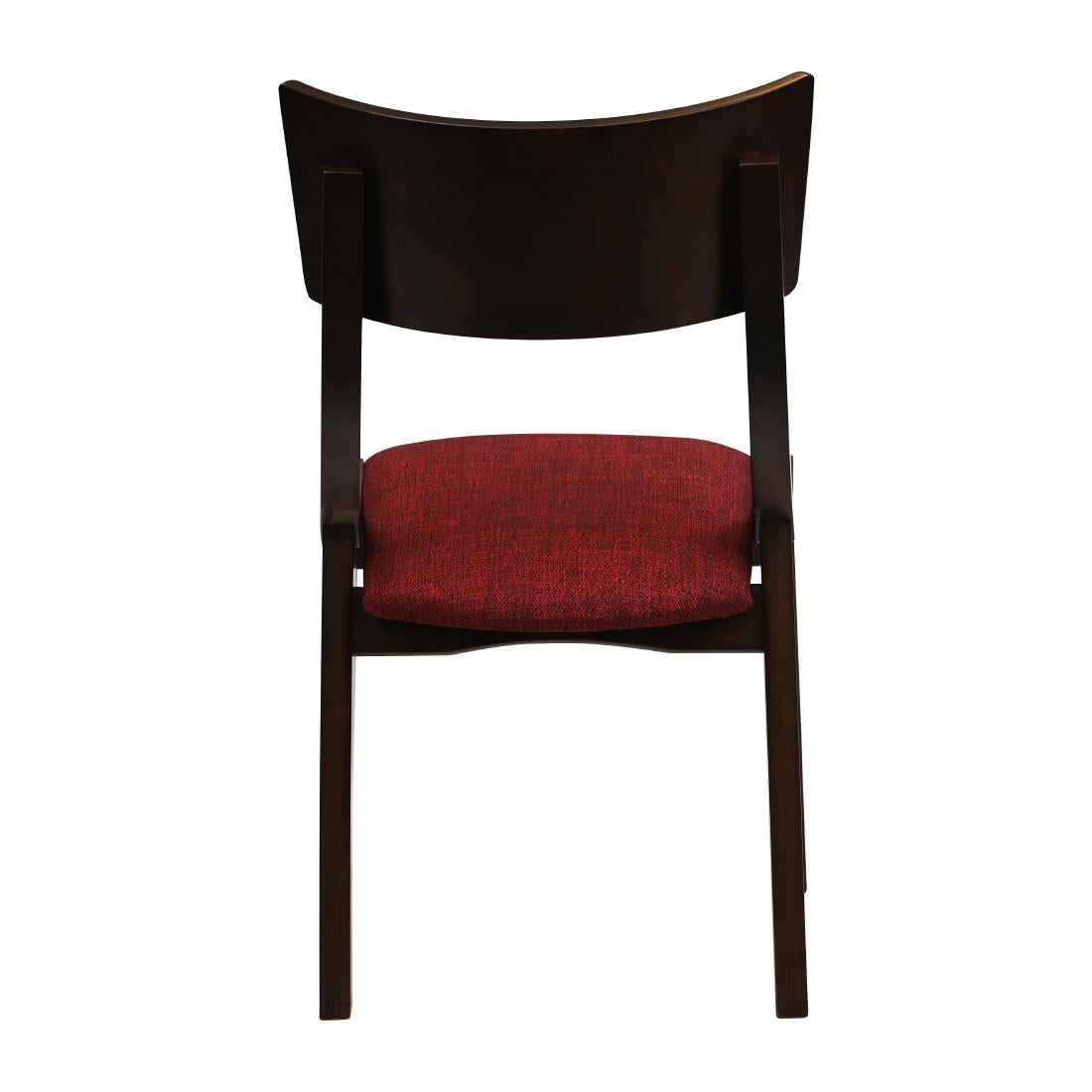 Chelsea Dining Chairs in Dark Walnut with Shetland Scarlett Seats (6 Pack)