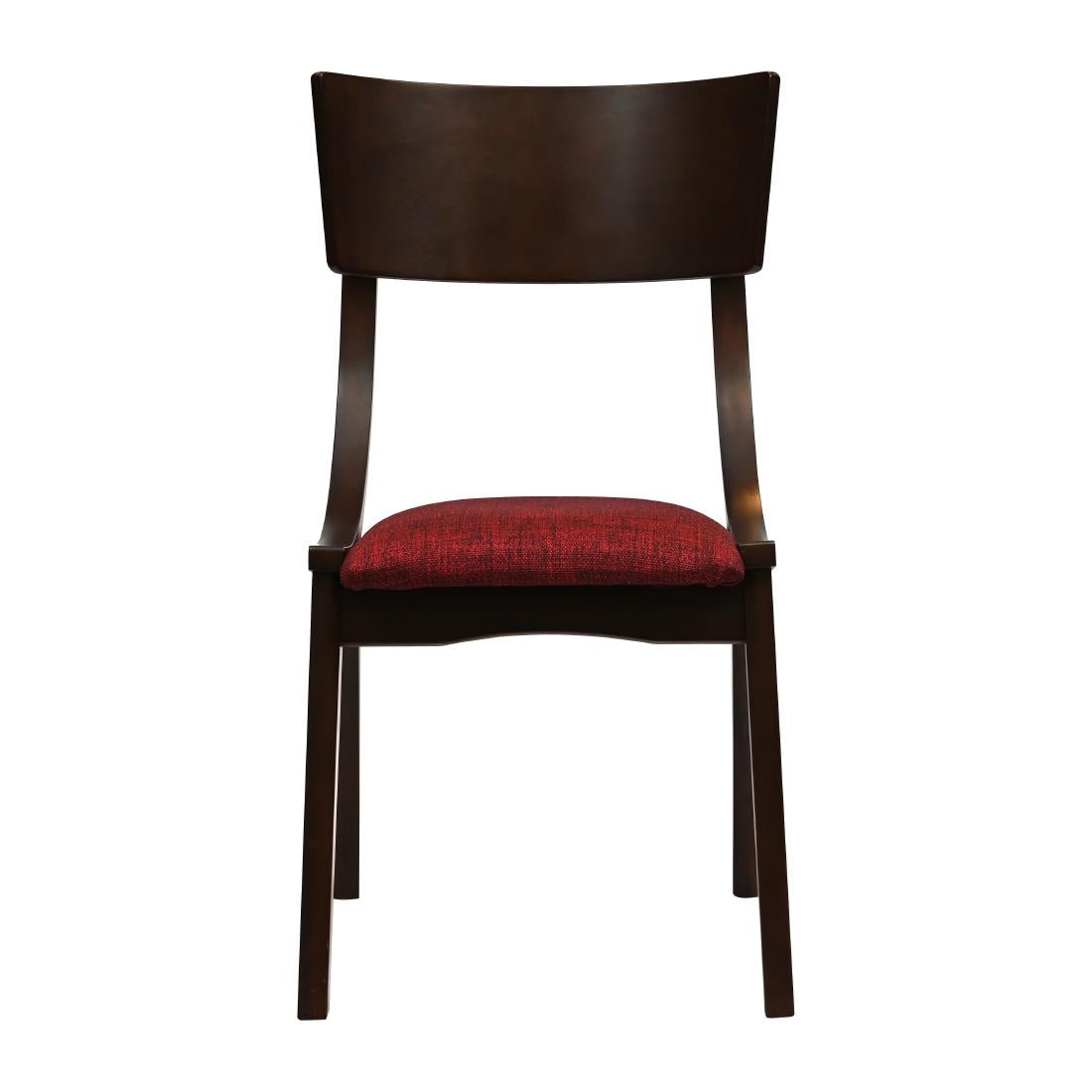 Chelsea Dining Chairs in Dark Walnut with Shetland Scarlett Seats (6 Pack)