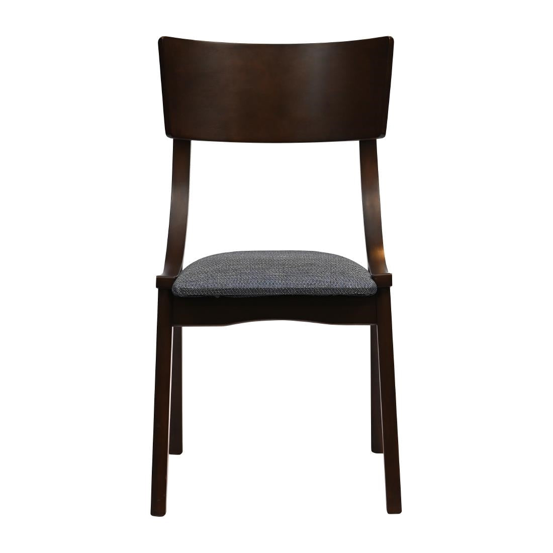 Chelsea Dining Chairs in Dark Walnut with Shetland Sea Seats (6 Pack)