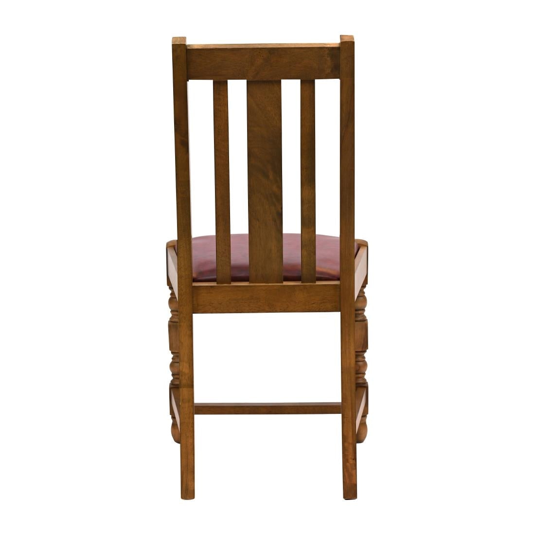 Thame Dining Chairs in Weathered Oak with Bison Espresso Seat (6 Pack)