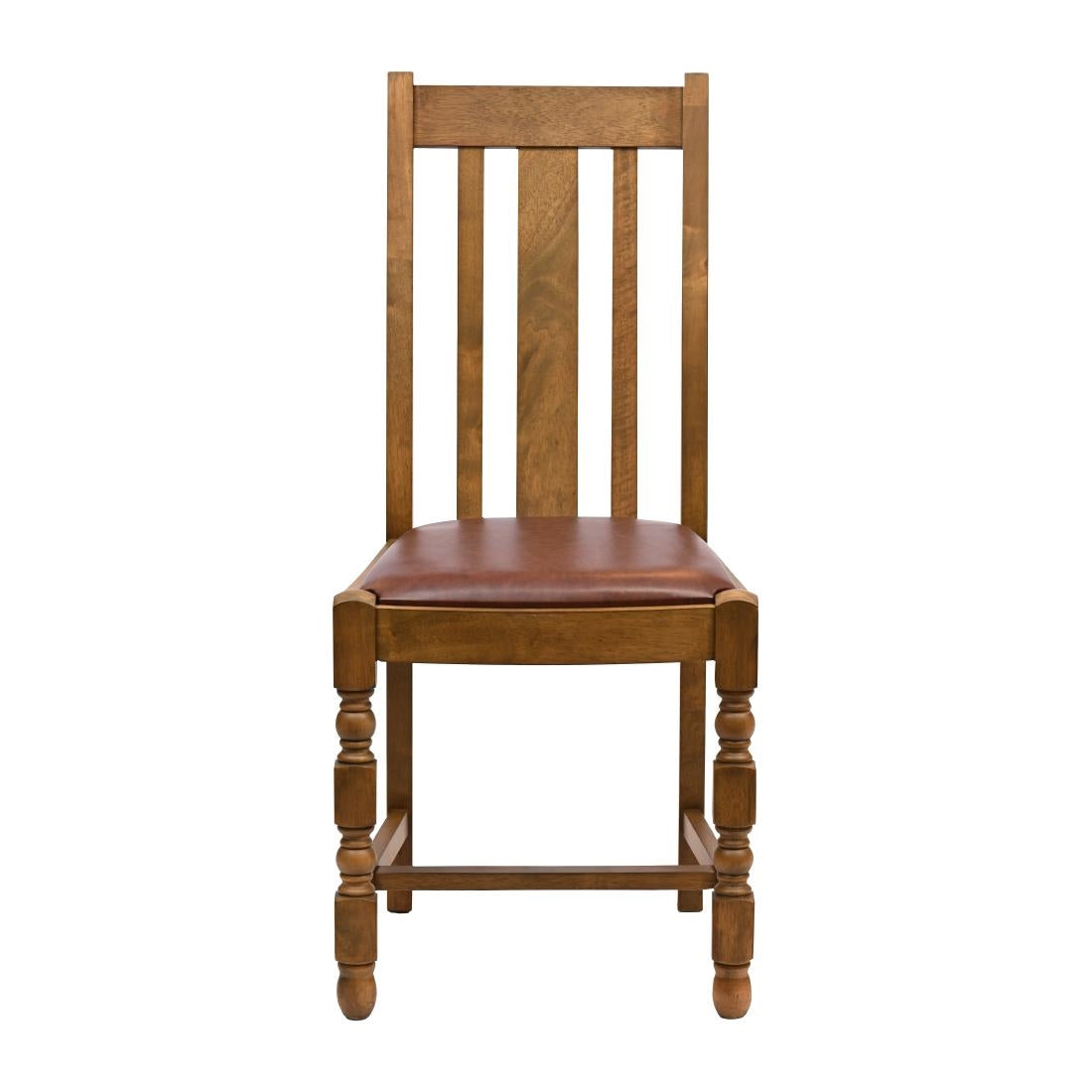 Thame Dining Chairs in Weathered Oak with Bison Espresso Seat (6 Pack)