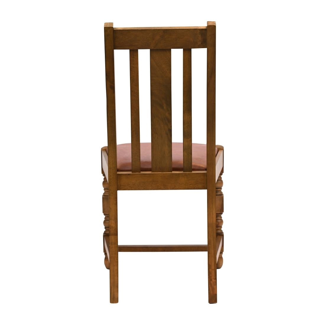 Thame Dining Chairs in Weathered Oak with Bison Tan Seat (6 Pack)