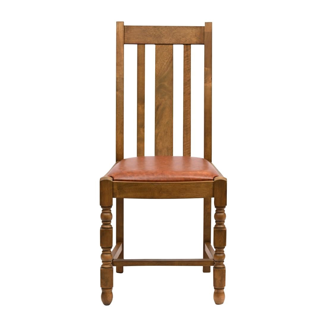 Thame Dining Chairs in Weathered Oak with Bison Tan Seat (6 Pack)