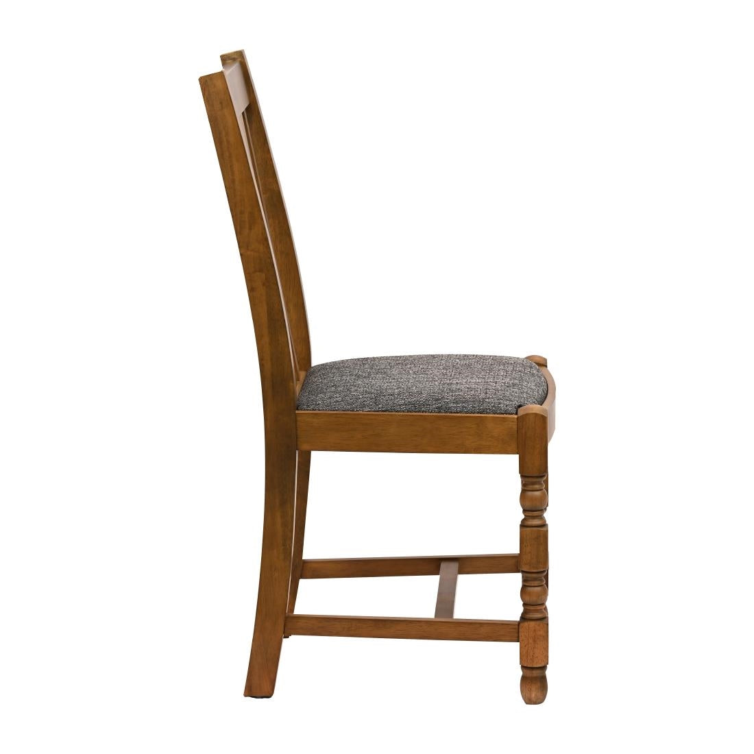 Thame Dining Chairs in Weathered Oak with Shetland Smoke Seat (6 Pack)