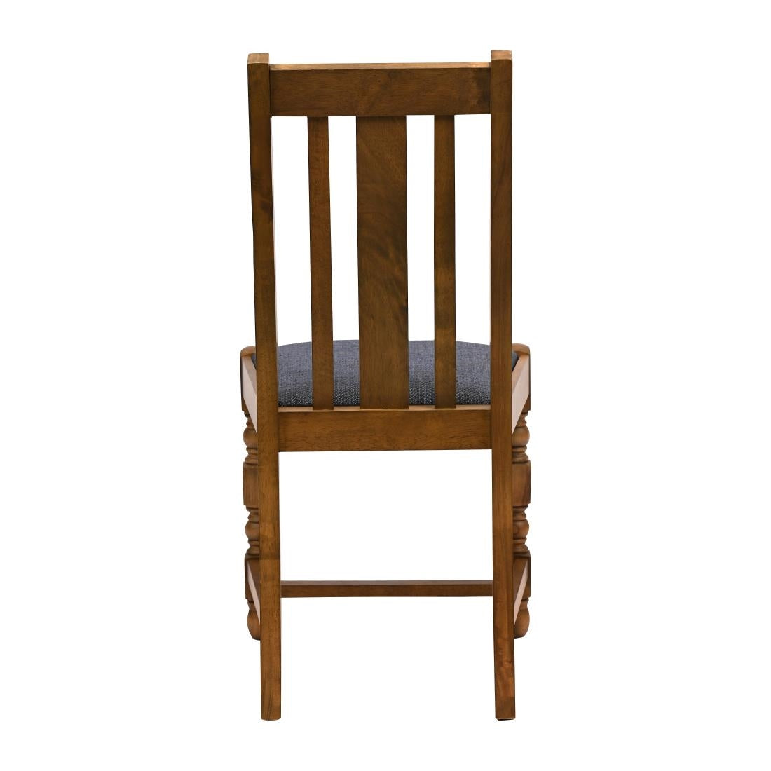 Thame Dining Chairs in Weathered Oak with Shetland Sea Seat (6 Pack)