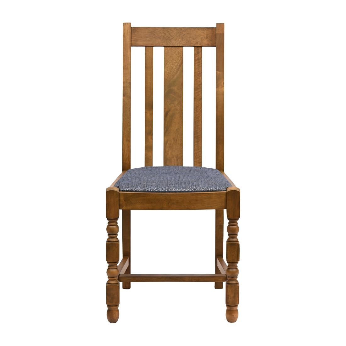 Thame Dining Chairs in Weathered Oak with Shetland Sea Seat (6 Pack)