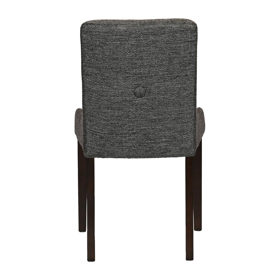 Bath Walnut Dining Chairs with Smoke Back & Tan Seat (6 Pack)