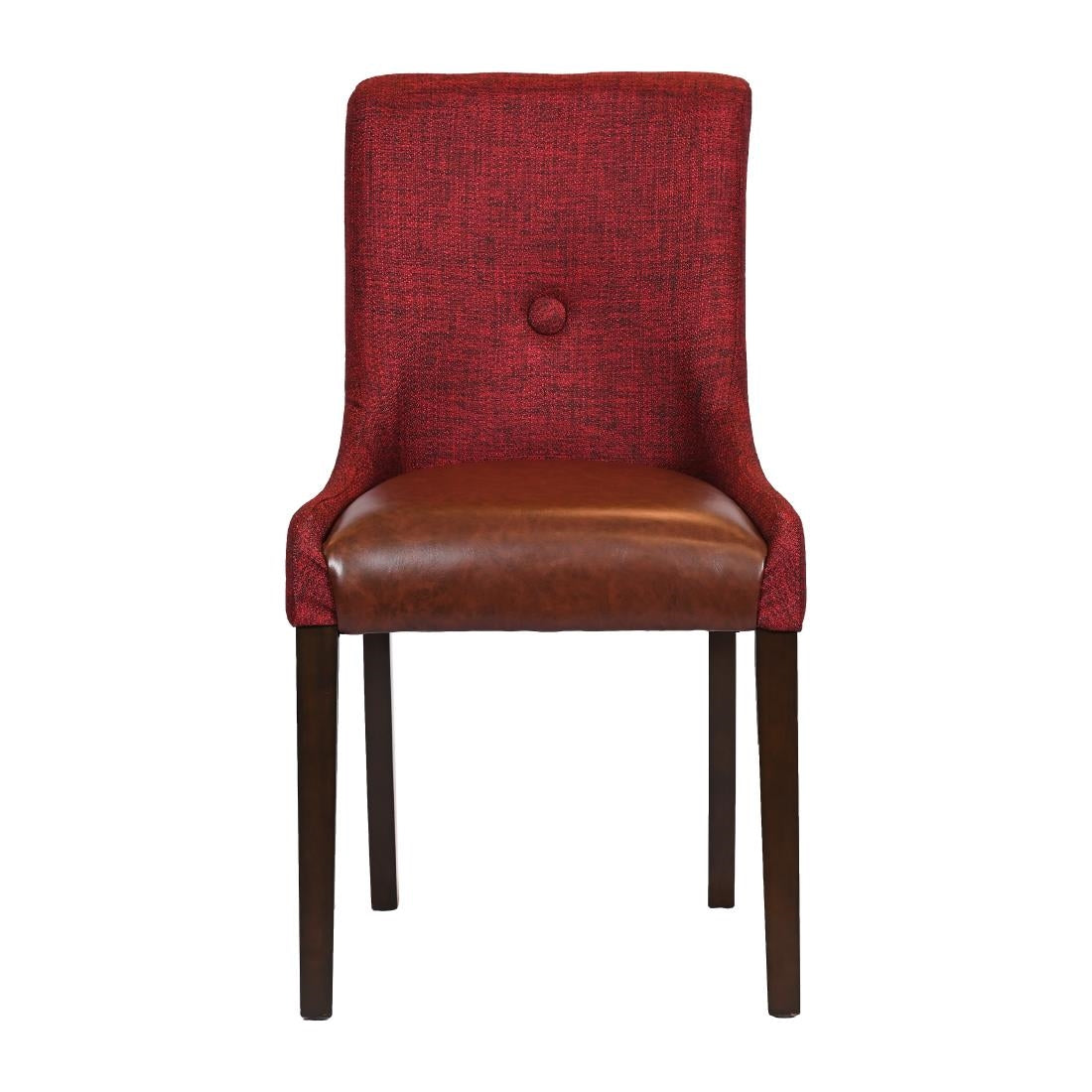 Bath Walnut Dining Chairs with Scarlett Back & Espresso Seat (6 Pack)