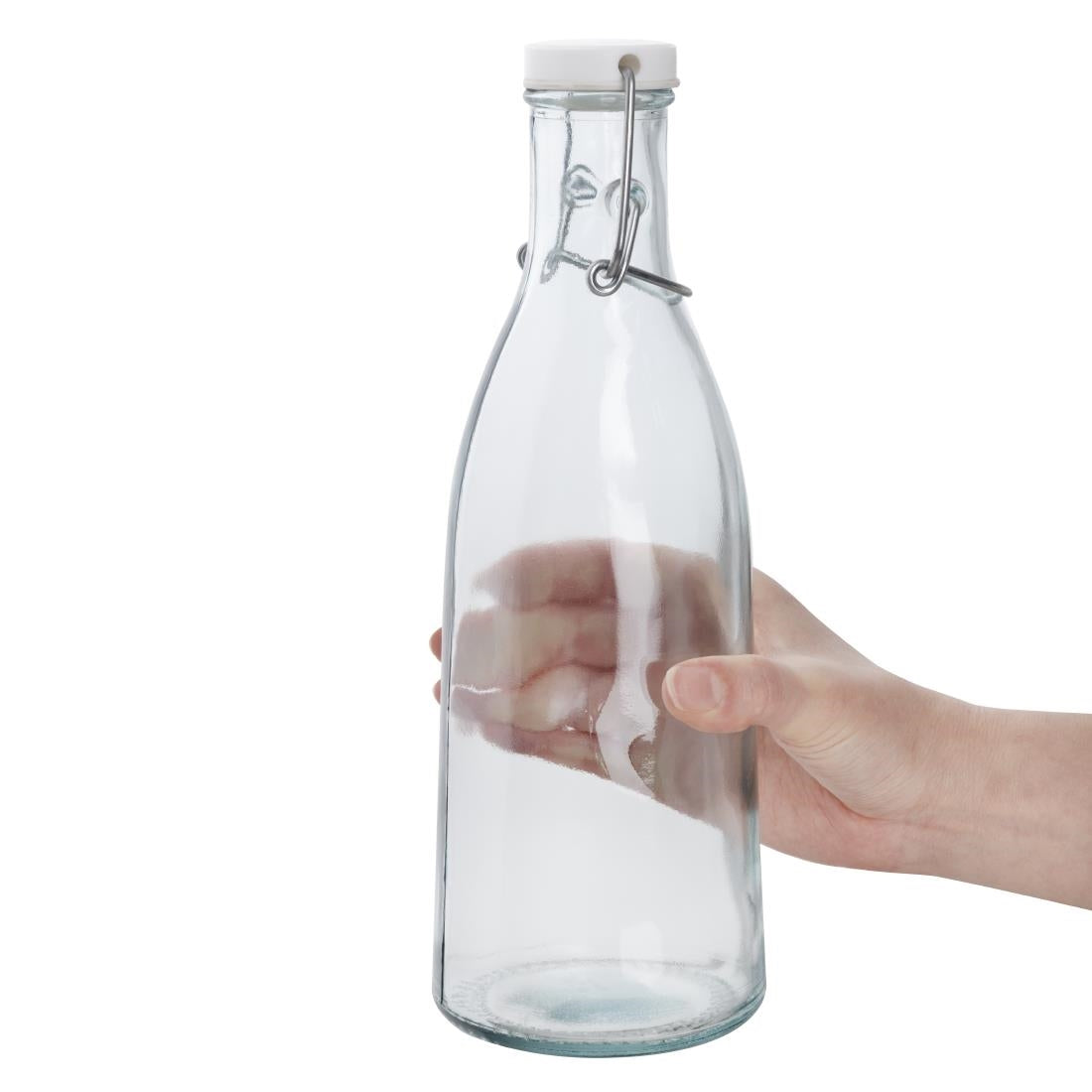 Olympia Recycled Glasses Swing Top Bottles 1Ltr (6 Pack)
