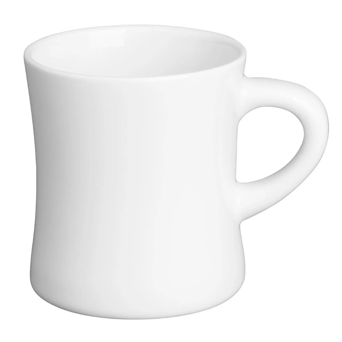 Olympia Whiteware Hollow Mugs 300ml (6 Pack)