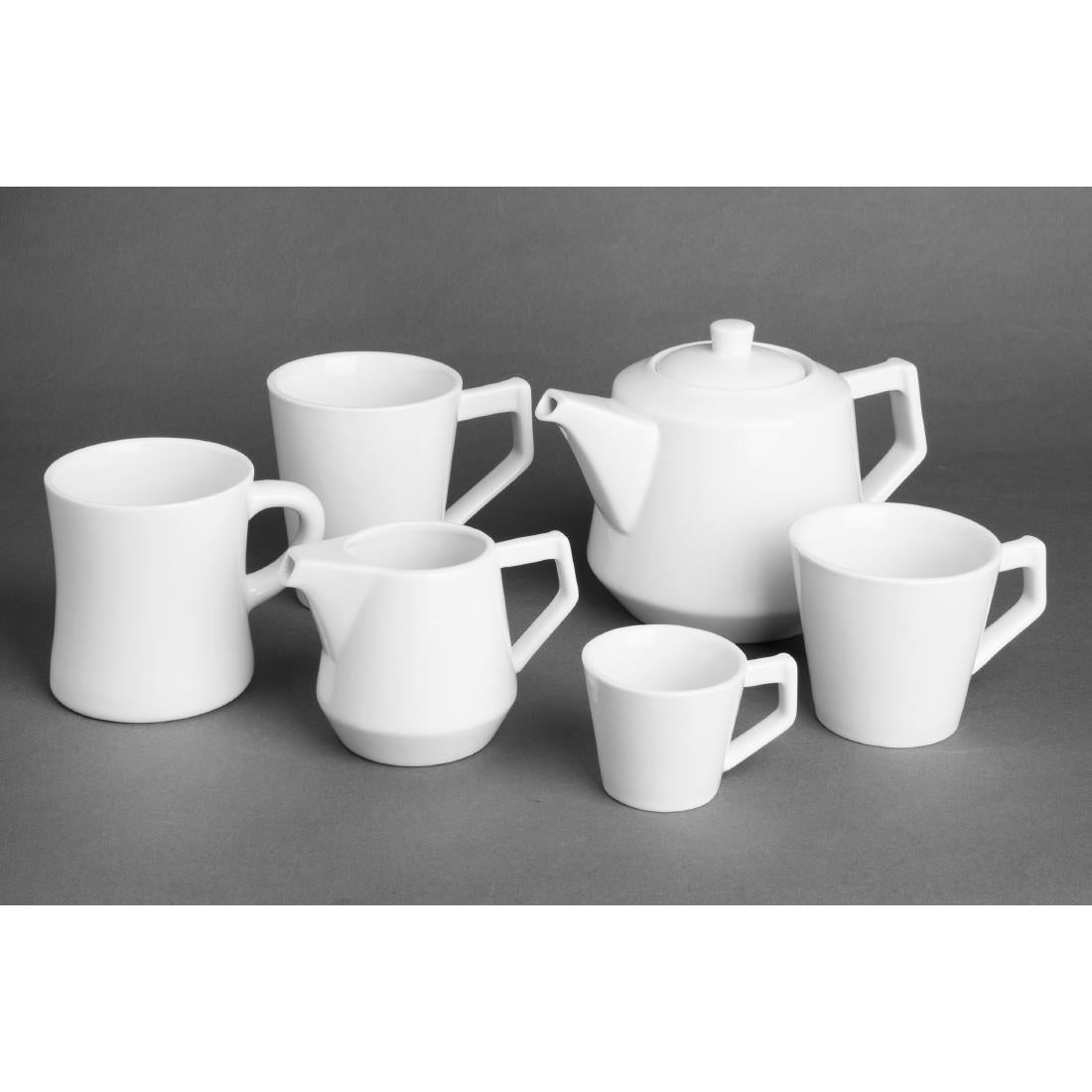 Olympia Whiteware Hollow Mugs 300ml (6 Pack)