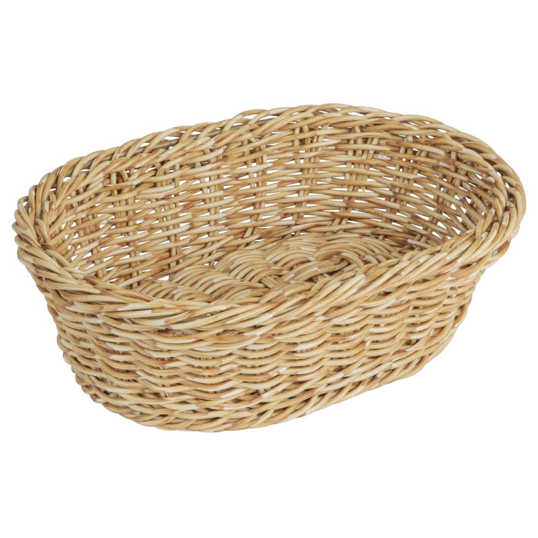 Olympia Polywicker Oval Basket Light Brown 240x170mm