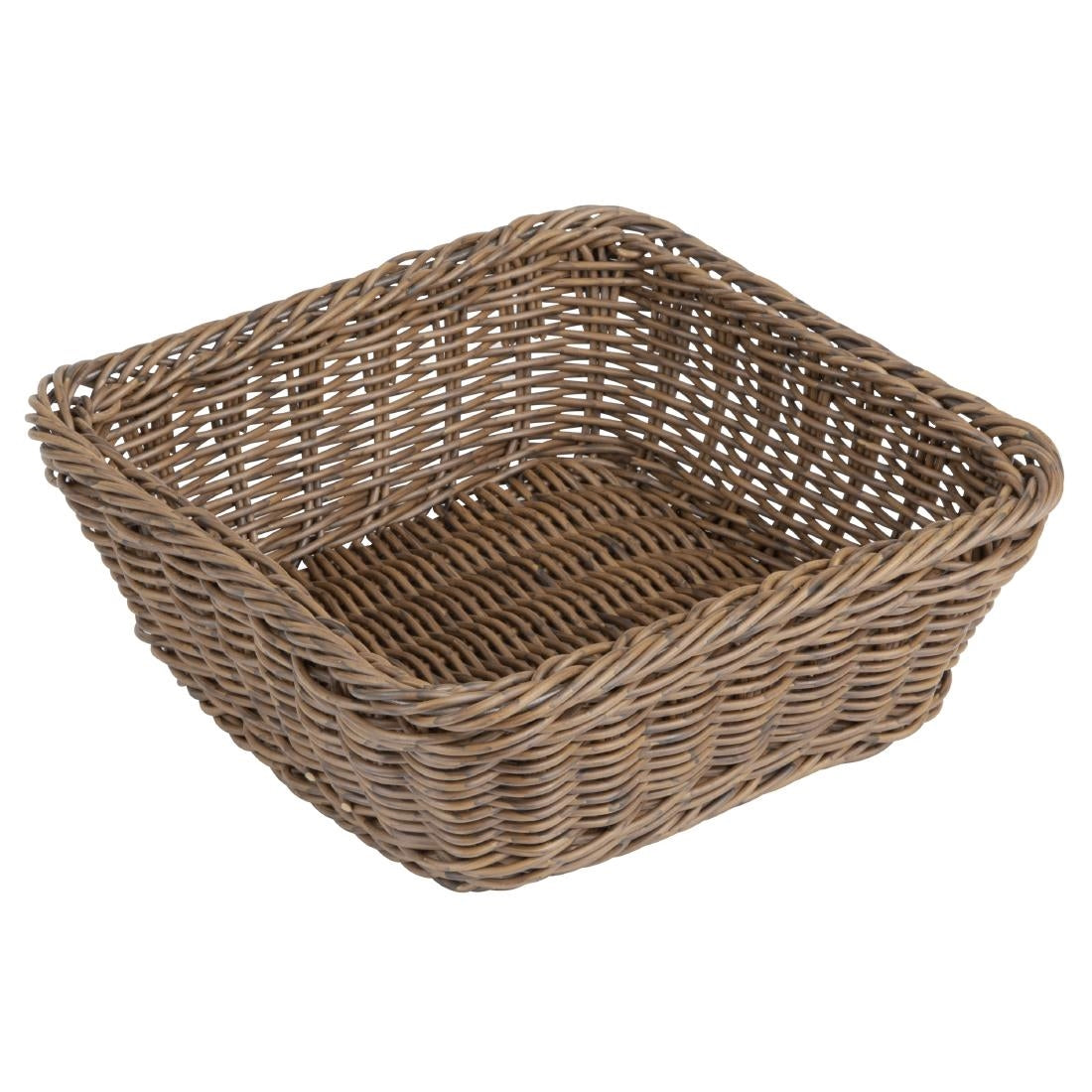 Olympia Polywicker Square Basket Dark Brown 230x230mm