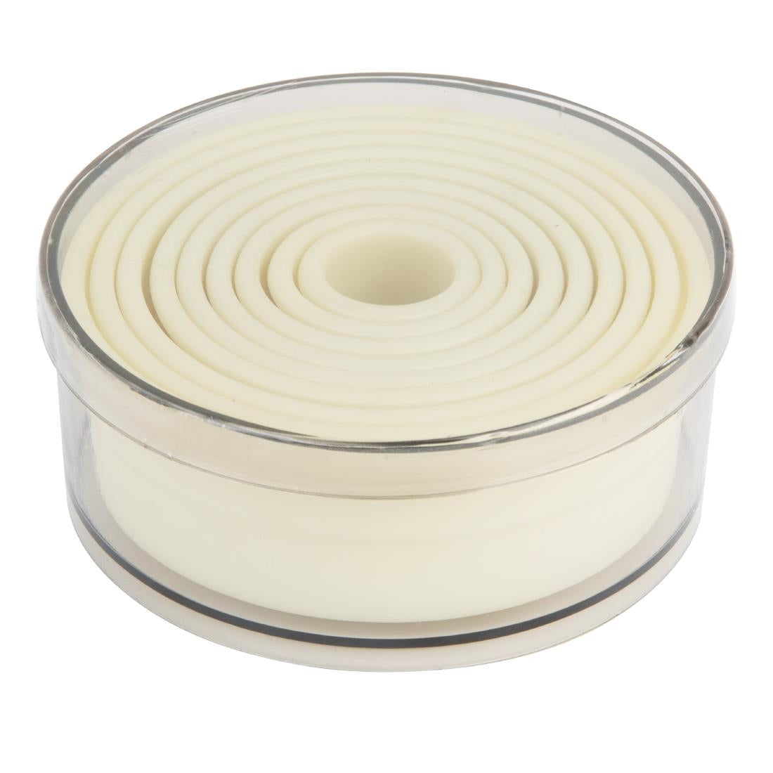 Vogue Plain Round Nylon Pastry Cutters ( 9 Pack)