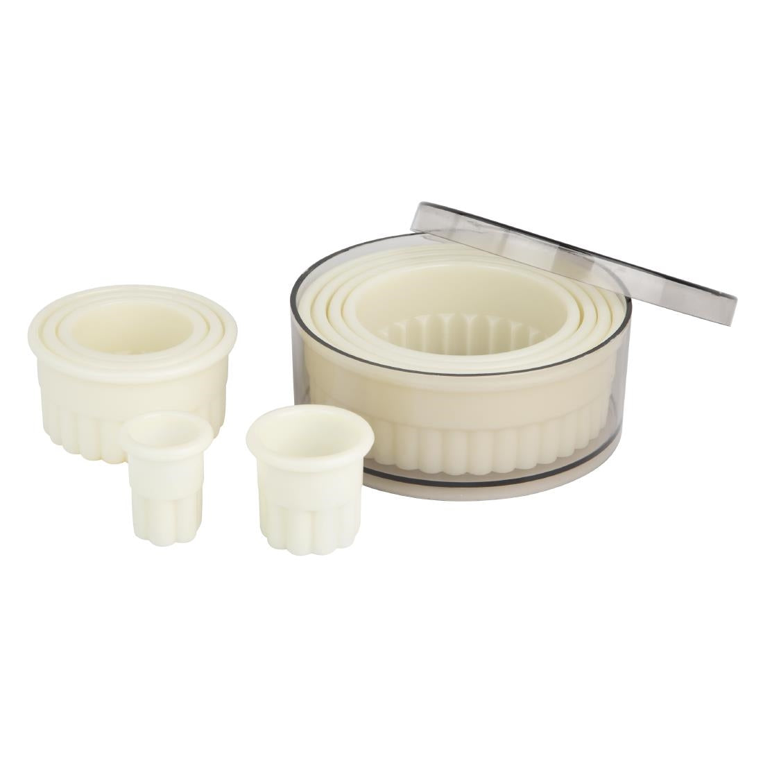 Vogue Serrated Round Pastry Cutters Nylon ( 9 Pack)