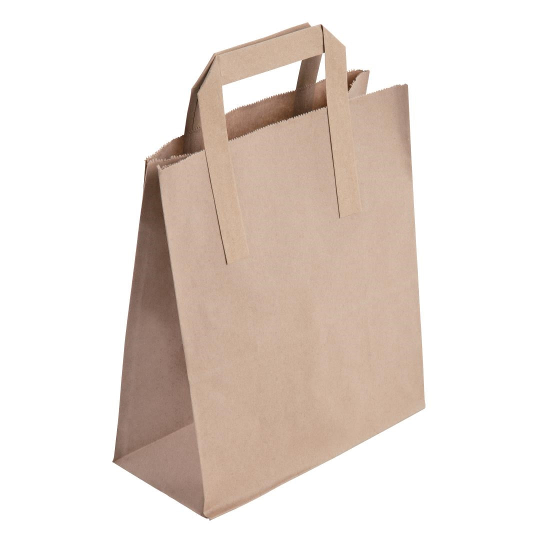 Fiesta Recyclable Flat Handle Brown Paper Bags Medium (250 Pack)