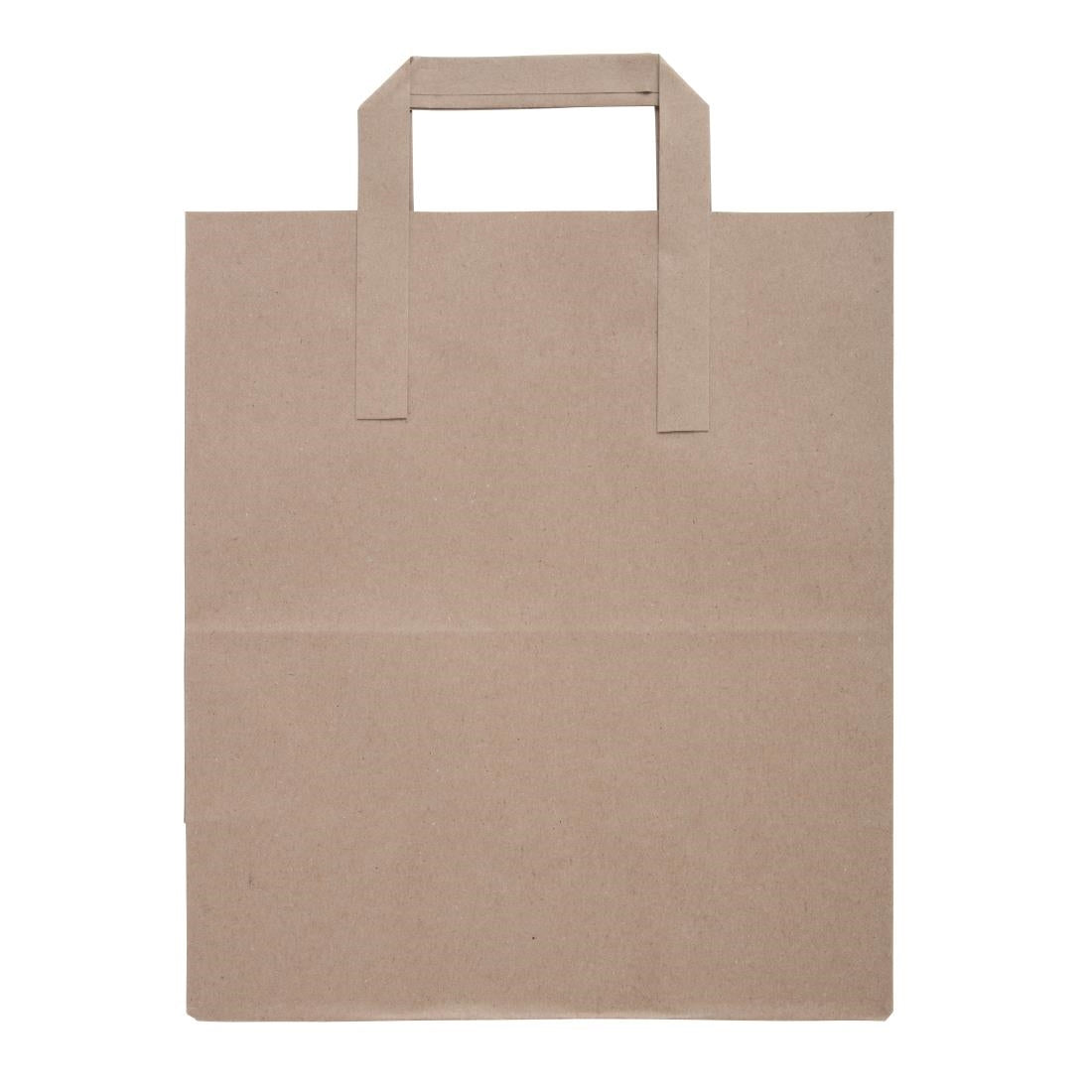 Fiesta Recyclable Flat Handle Brown Paper Bags Large (250 Pack)