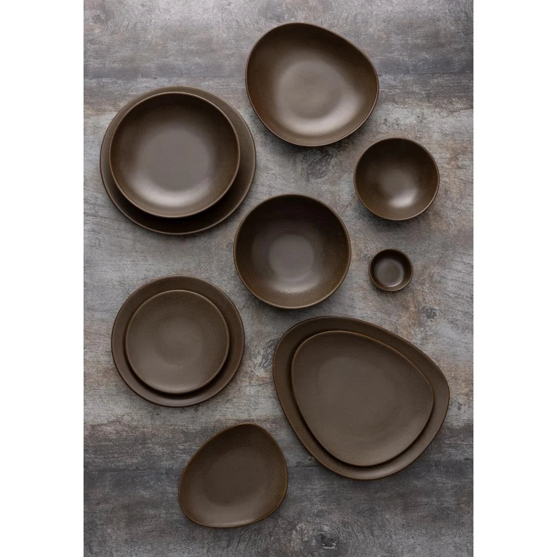 Olympia Ember Low Coupe Bowls Mahogany 230mm (4 Pack)