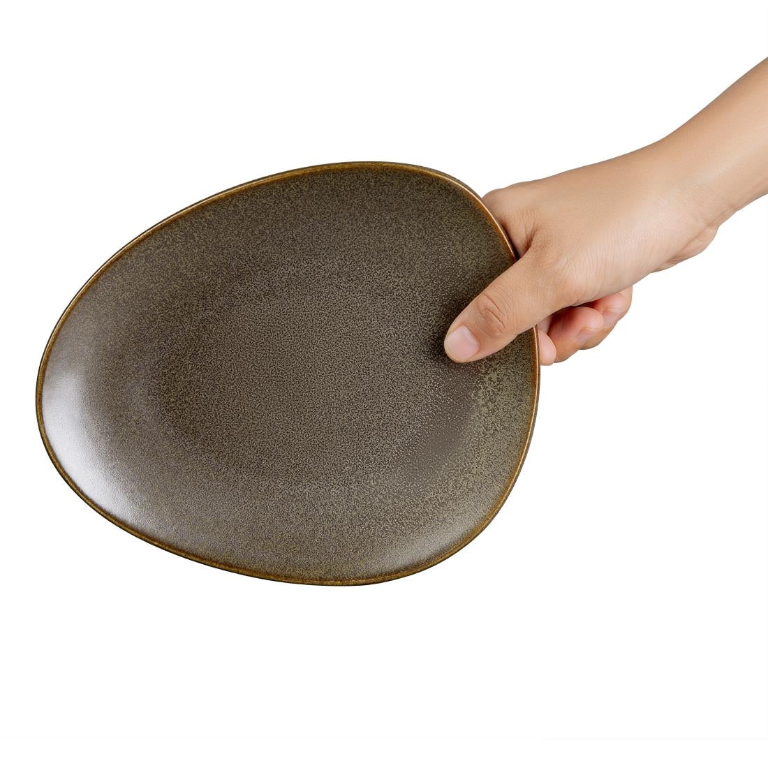 Olympia Ember Triangle Plates Mahogany 190x160mm (6 Pack)