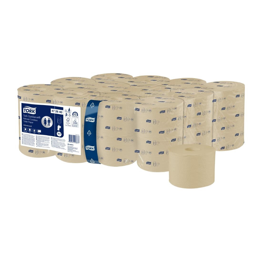 Tork OptiServe Coreless Toilet Paper 2ply Natural T7 (24 Pack)