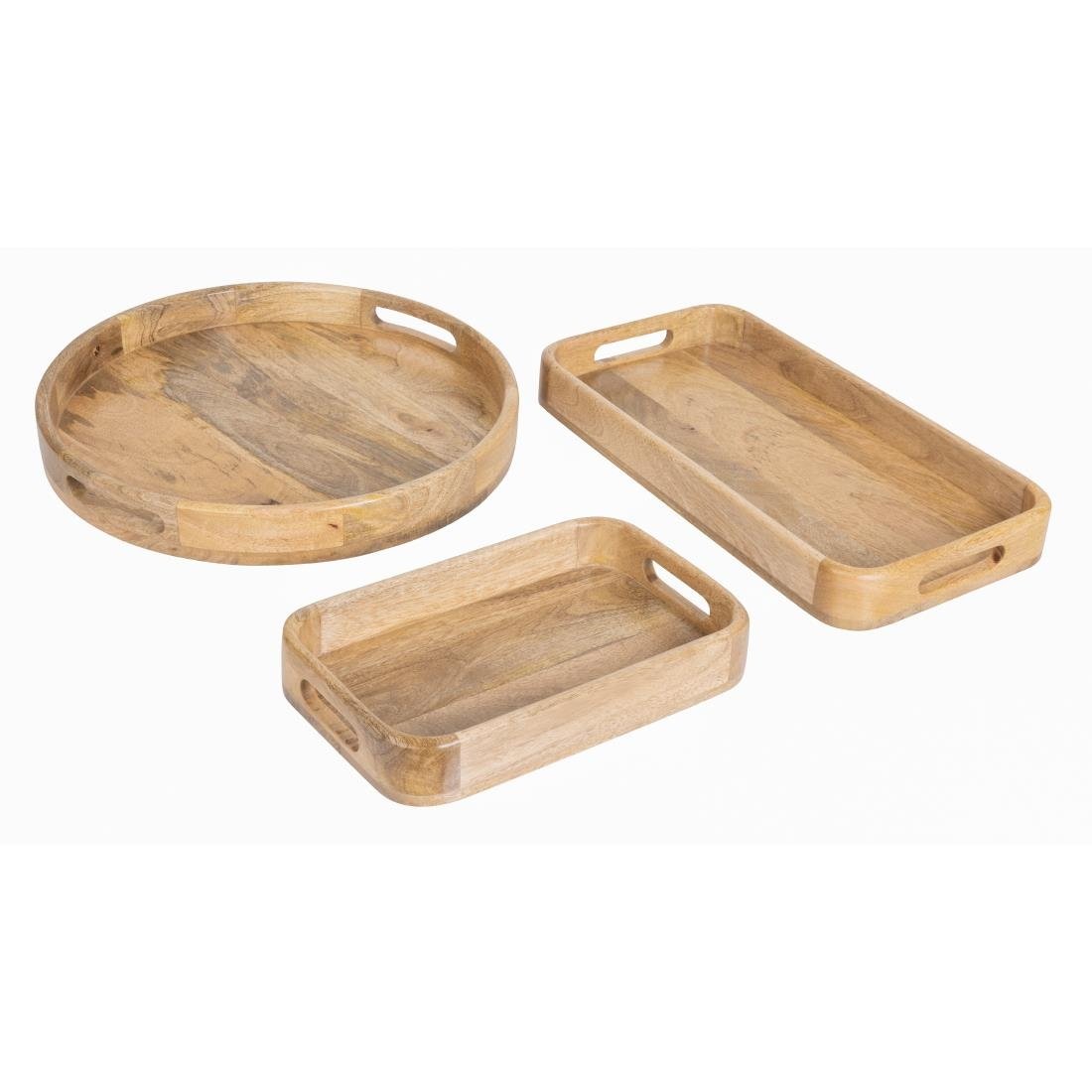 Olympia Mango Wood Deep Sided Rectangular Tray 190x300mm