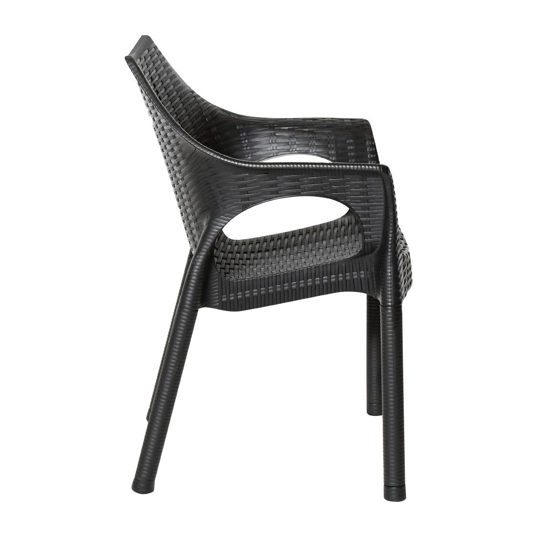 Bolero Elements Polypropylene Armchairs Black (4 Pack)