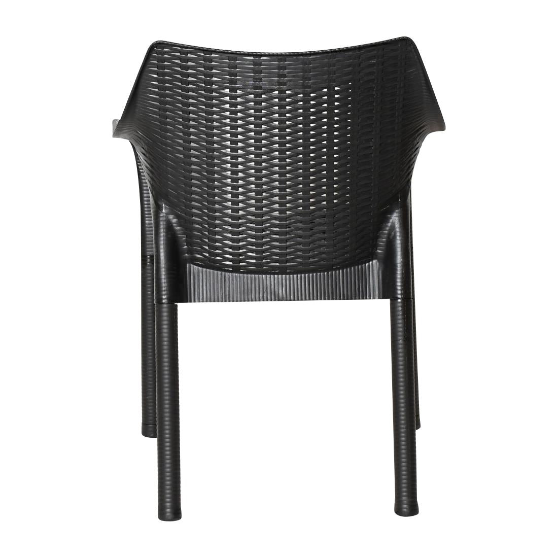 Bolero Elements Polypropylene Armchairs Black (4 Pack)