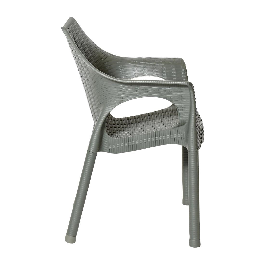 Bolero Elements Polypropylene Armchairs Olive Green (4 Pack)