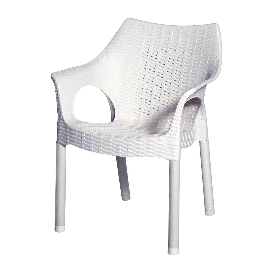 Bolero Elements Polypropylene Armchairs Snow (4 Pack)