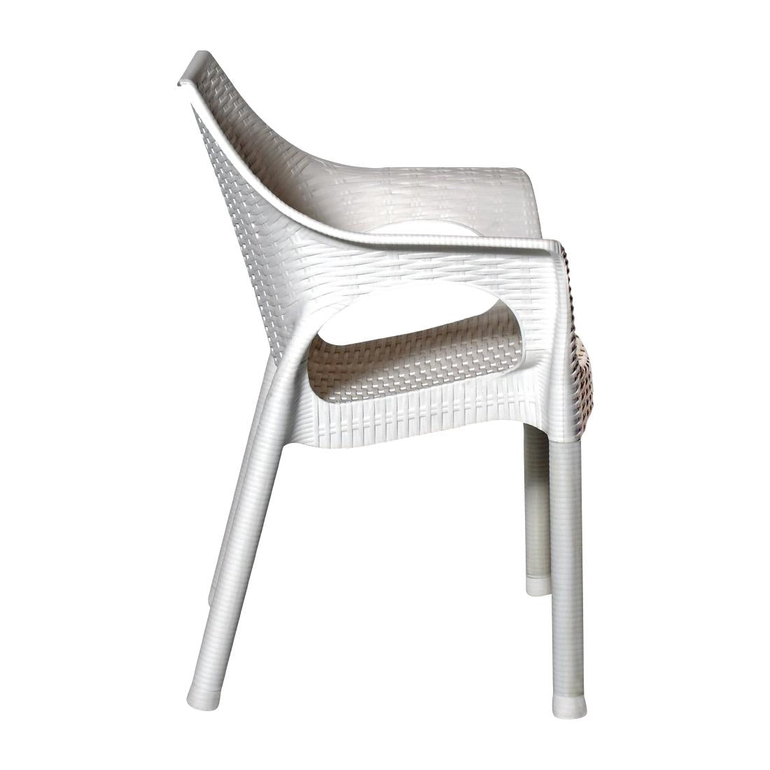 Bolero Elements Polypropylene Armchairs Snow (4 Pack)