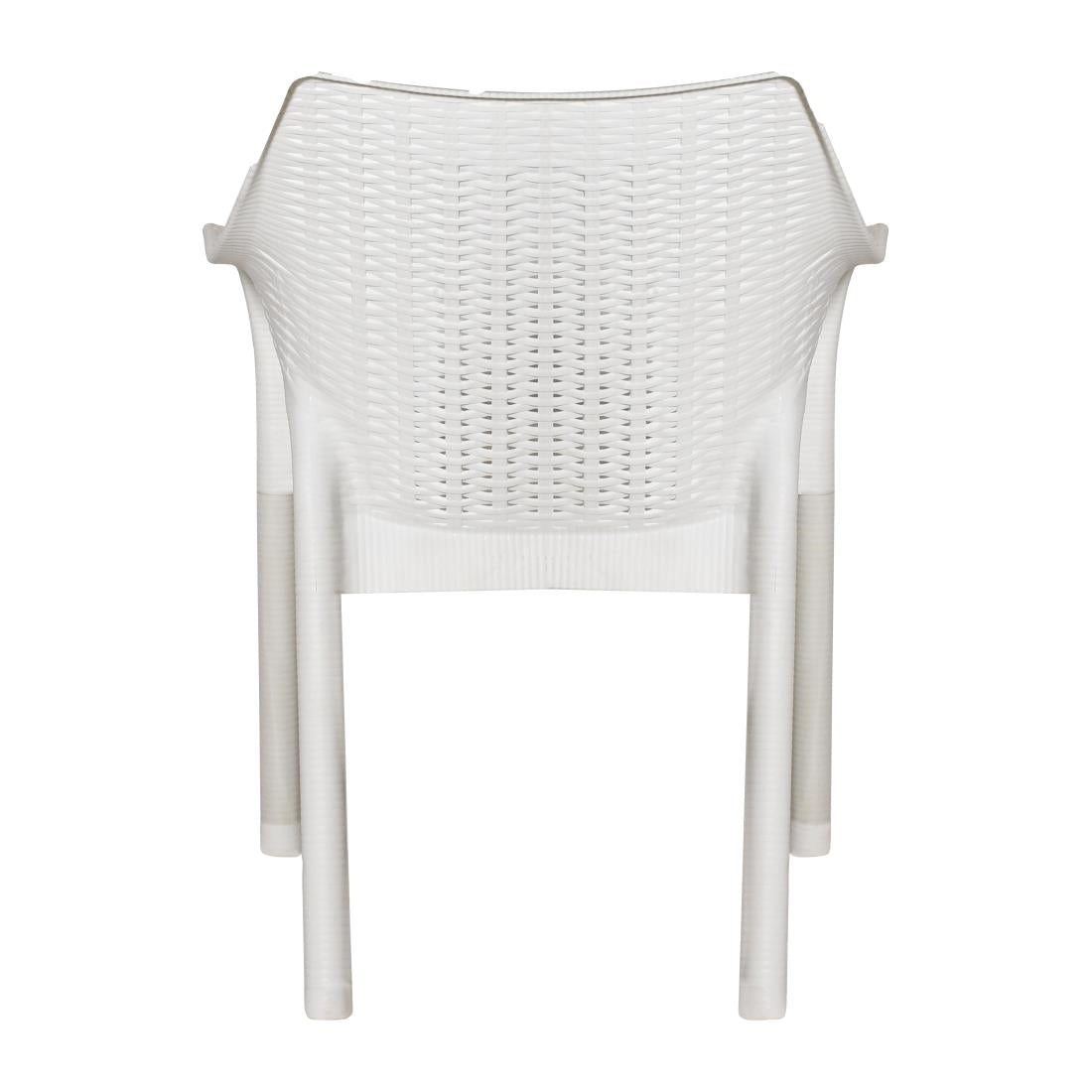 Bolero Elements Polypropylene Armchairs Snow (4 Pack)