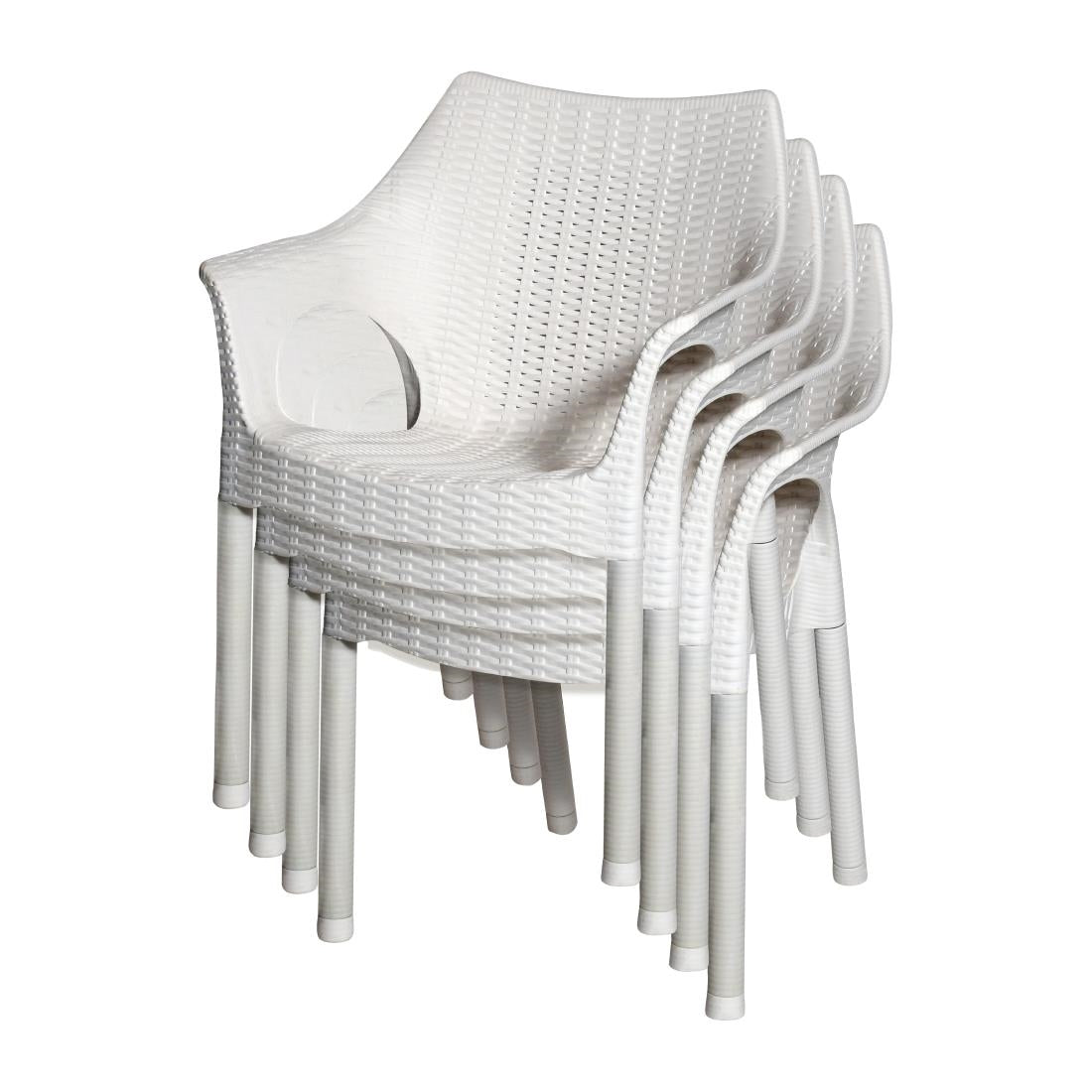 Bolero Elements Polypropylene Armchairs Snow (4 Pack)
