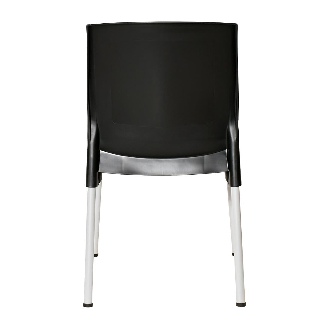 Bolero Elements Polypropylene Plain Side Chairs Black (4 Pack)