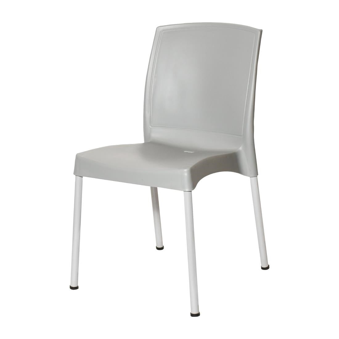 Bolero Elements Polypropylene Plain Side Chairs Grey (4 Pack)