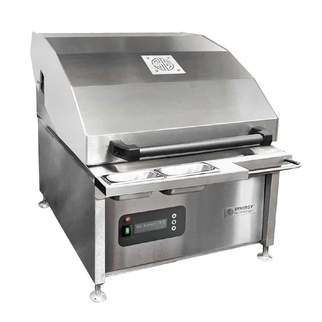 Synergy CharGo Nat Gas Chargrill Oven with Lid, Slow Cook Shelf & Garnish Rail STCGO600