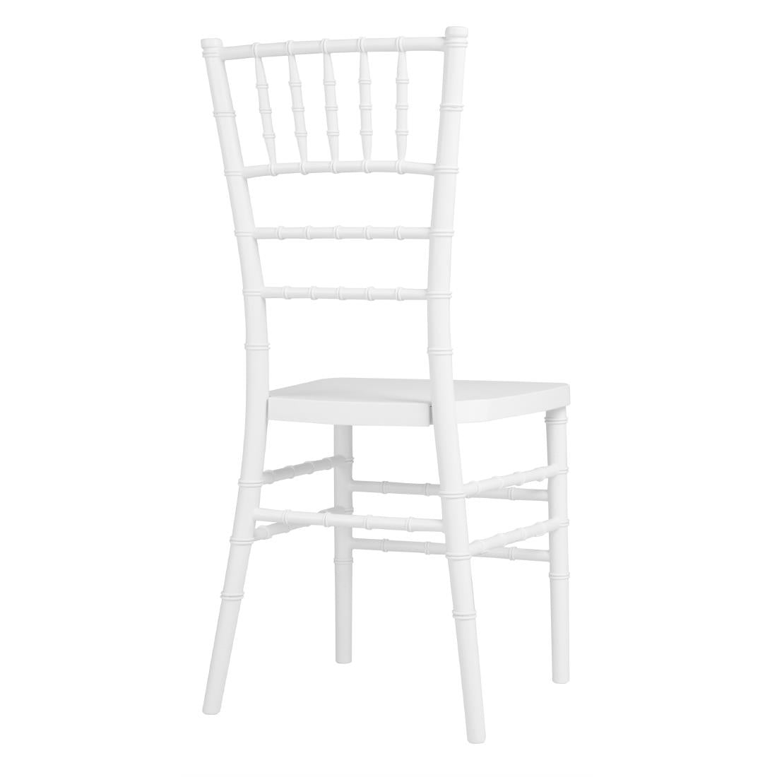 Bolero Chiavari Polypropylene Chairs White (4 Pack)