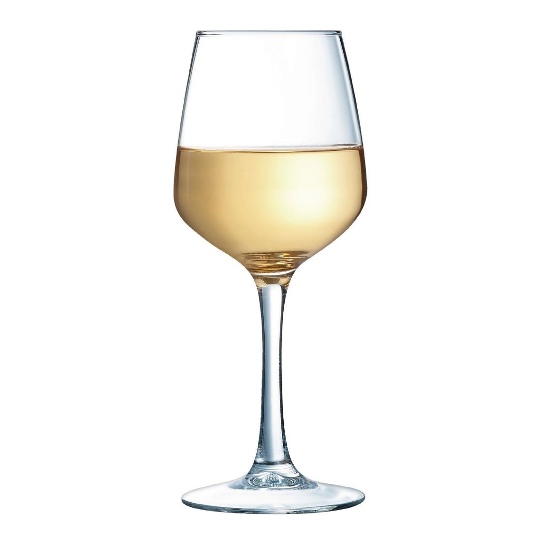 Arcoroc Lineal Wine Glasses 310ml LUKCA-NI at 250ml (24 Pack)