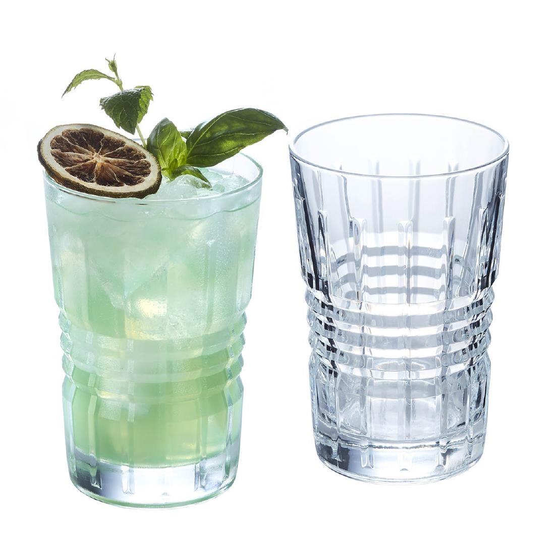 Arcoroc Old Square Hi Ball Glasses 360ml (12 Pack)