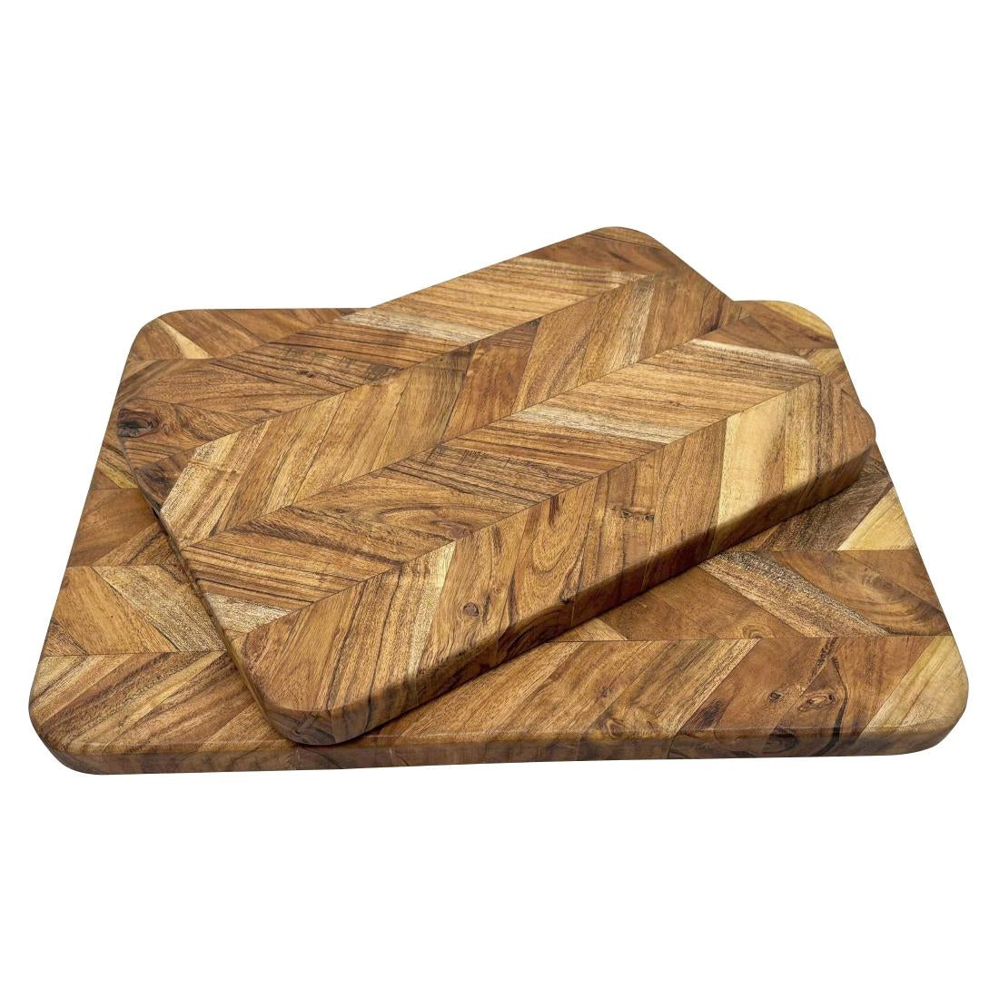 Vogue Chevron Effect Acacia Wood Chopping Board Large 560x405mm
