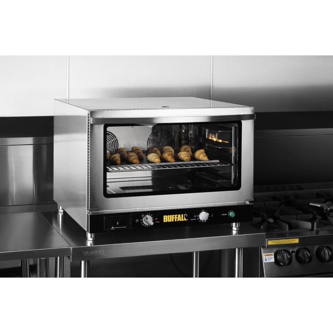 Buffalo Bakery Convection Oven with Steam 100Ltr Single Phase
