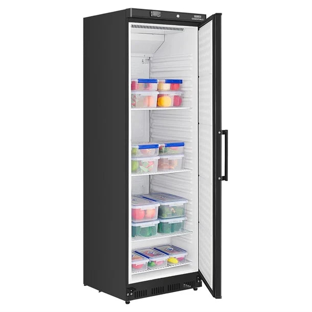 Nisbets Essentials Upright Refrigerator Black 400Ltr