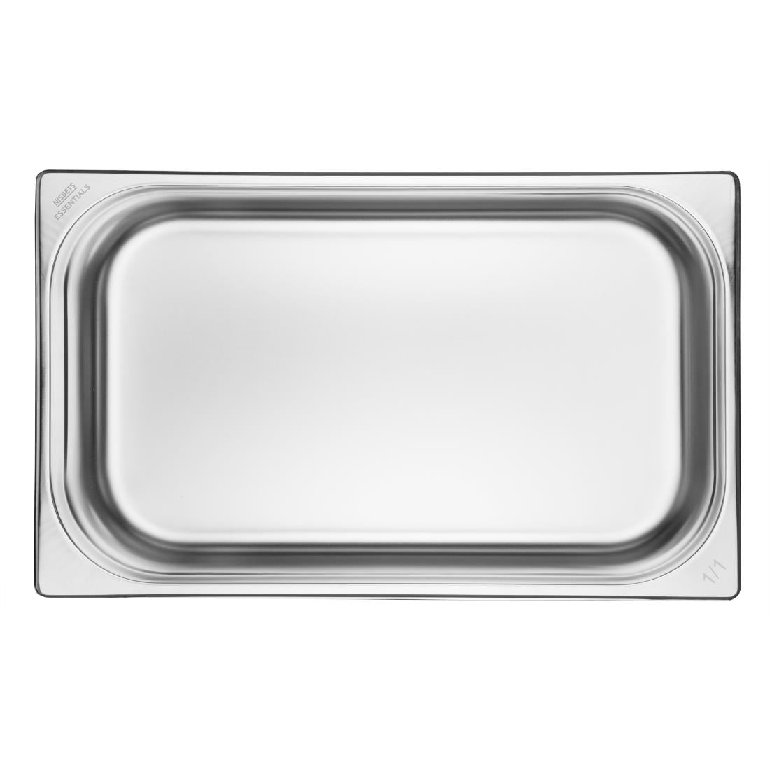 Nisbets Essentials Stainless Steel Gastronorm Tray 1/1 100mm ( 3 Pack)