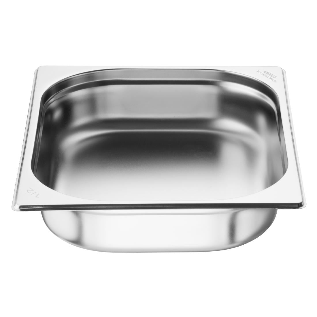 Nisbets Essentials Stainless Steel 1/2 Gastronorm Tray 65mm ( 3 Pack)