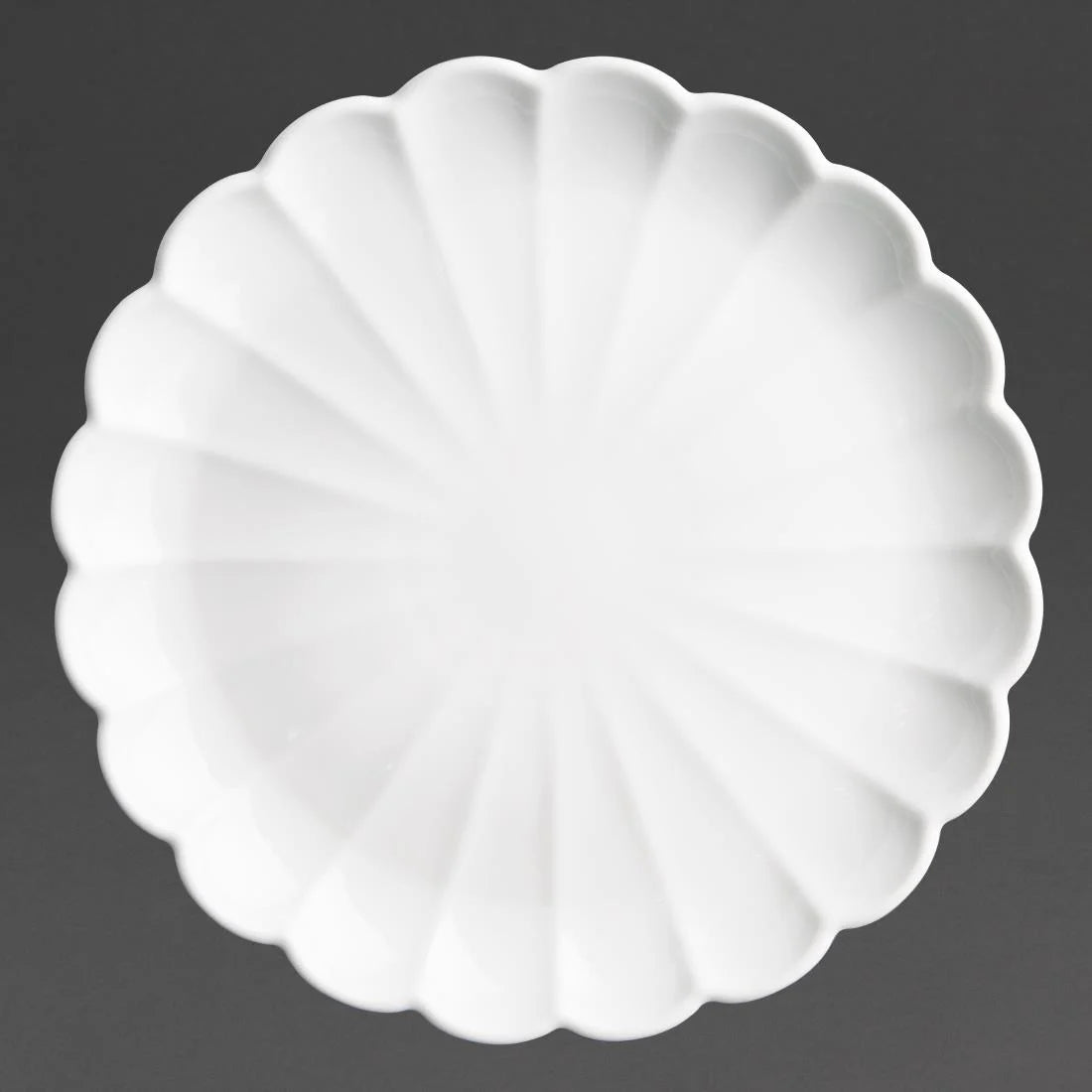 Olympia Bloom Scalloped Plates White 276mm (4 Pack)