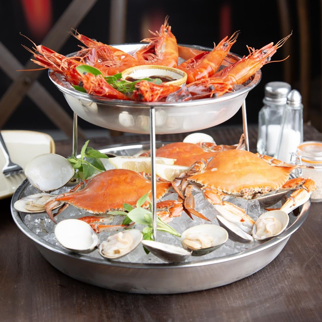 Olympia Seafood Platter Stainless Steel 318mm