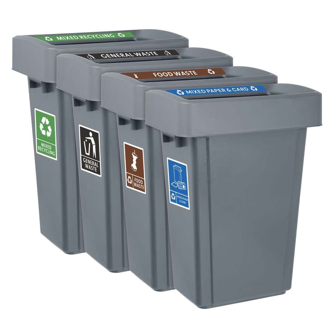 Jantex Slim Bin Label - Mixed Paper & Card