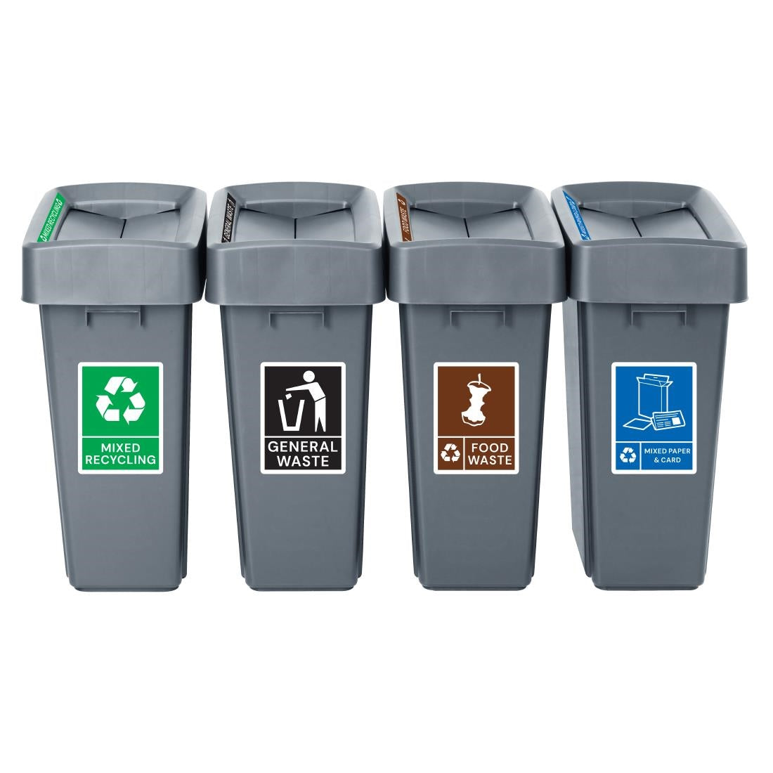 Jantex Slim Bin Label - Mixed Paper & Card